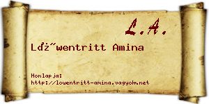 Löwentritt Amina névjegykártya